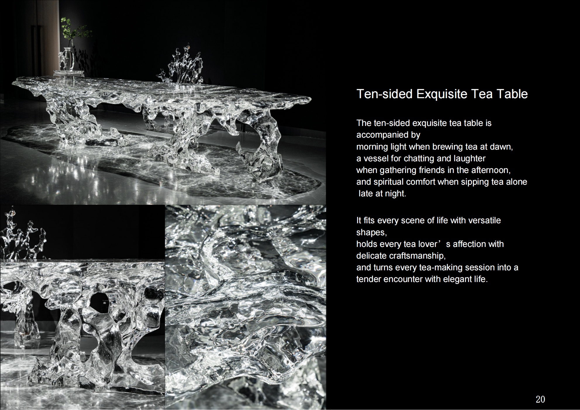 Decagonal Exquisite Tea Table